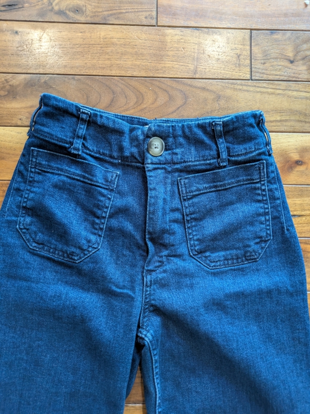 Maeve Wide-Leg High-Rise Jeans in Dark Blue - Picture 3 of 6